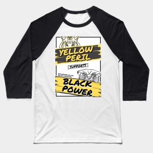 Yellow Peril Supports Black Power Baseball T-Shirt